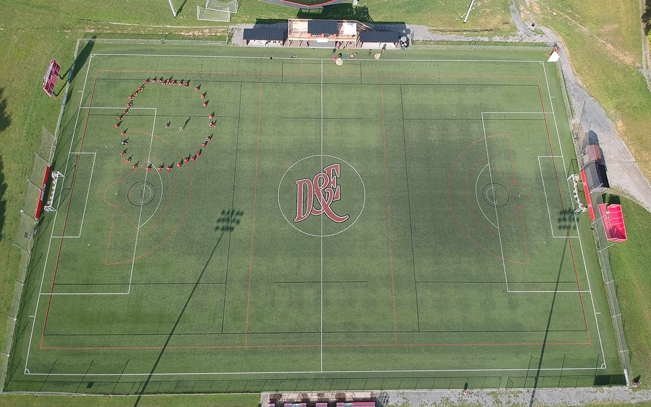 Nuttall field aerial view